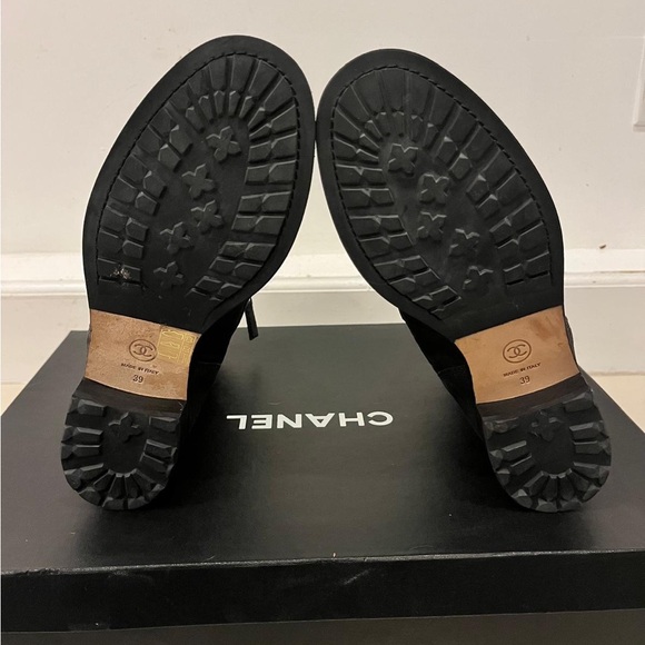 CHANEL Black Combat & Moto Boots - Picture 10 of 11